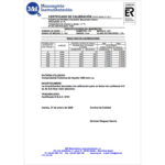 calibration certificate